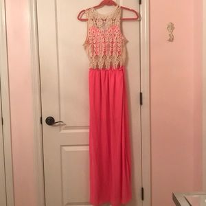 Pink maxi dress
